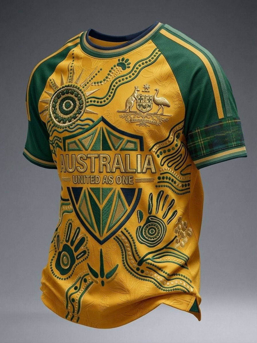 Men's Vintage Australian Football Lover 2026 Printed T-Shirts
