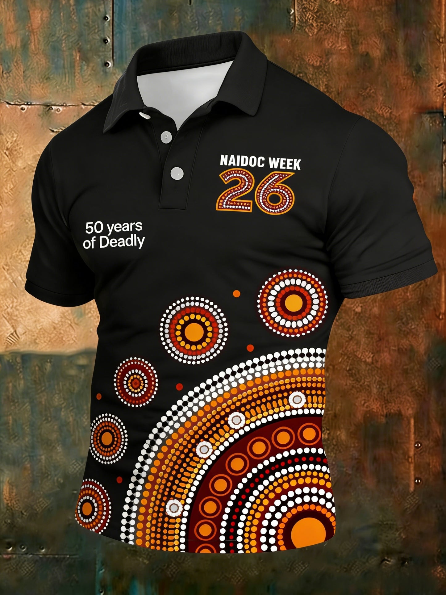 Men's AU Aboriginal Art NAIDOC Week Printed T-Shirt