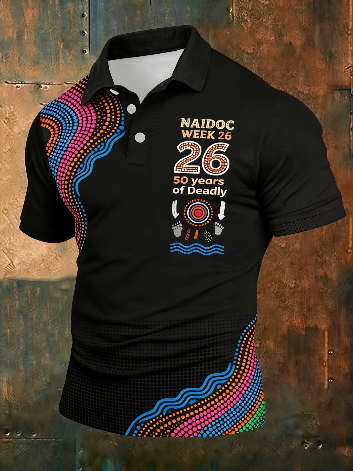 Men's AU Aboriginal Culture Art NAIDOC Week Printed Casual Tops