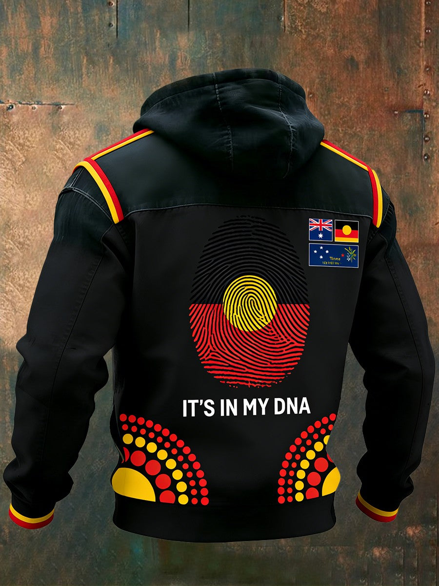 Men's AU Aboriginal Culture Art NAIDOC Week Casual Sporty Stand Collar Jacket