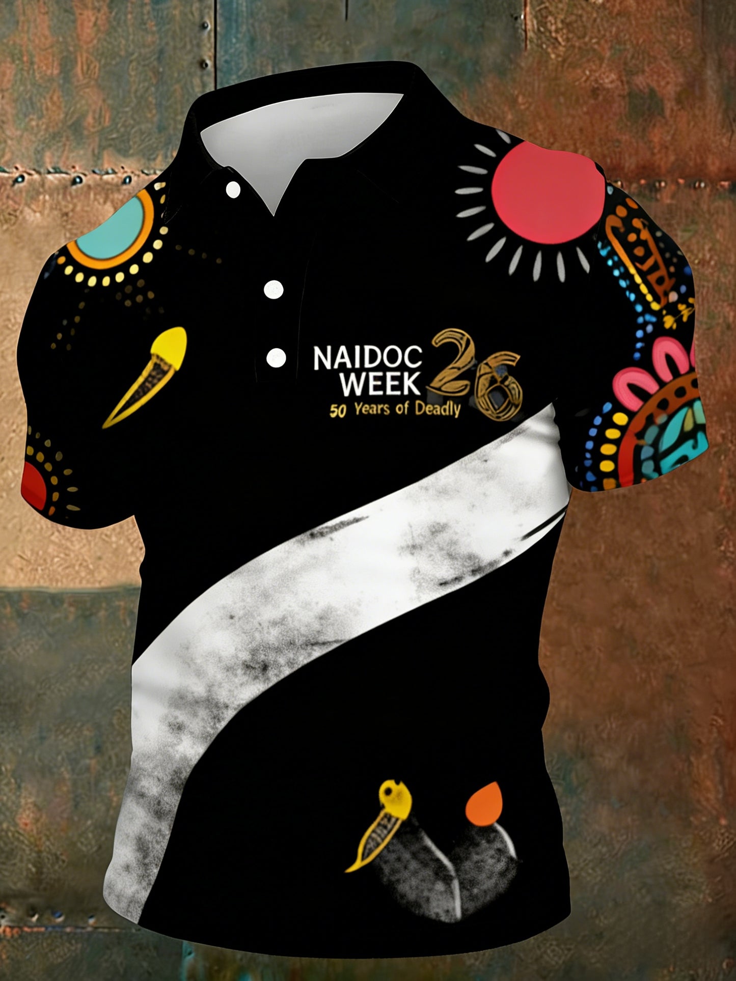 Men's AU Aboriginal Culture Art NAIDOC Week Printed Casual Tops