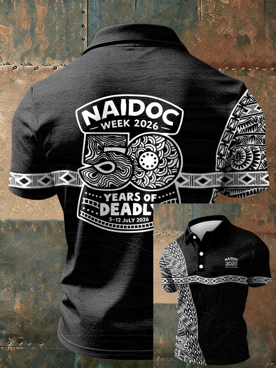 Men's AU Aboriginal Culture IT'S IN MY DNA Short-Sleeve Polo Shirt