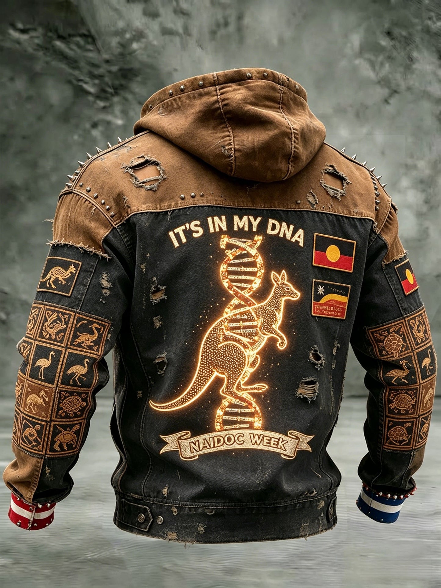 Men's AU Aboriginal Culture IT'S IN MY DNA Hooded Sweatshirt