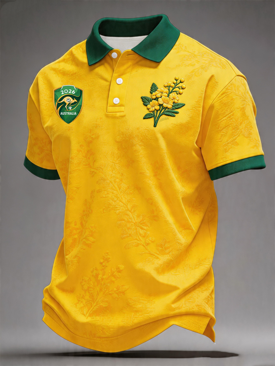 Men's Australian Football lover Printed polo shirt