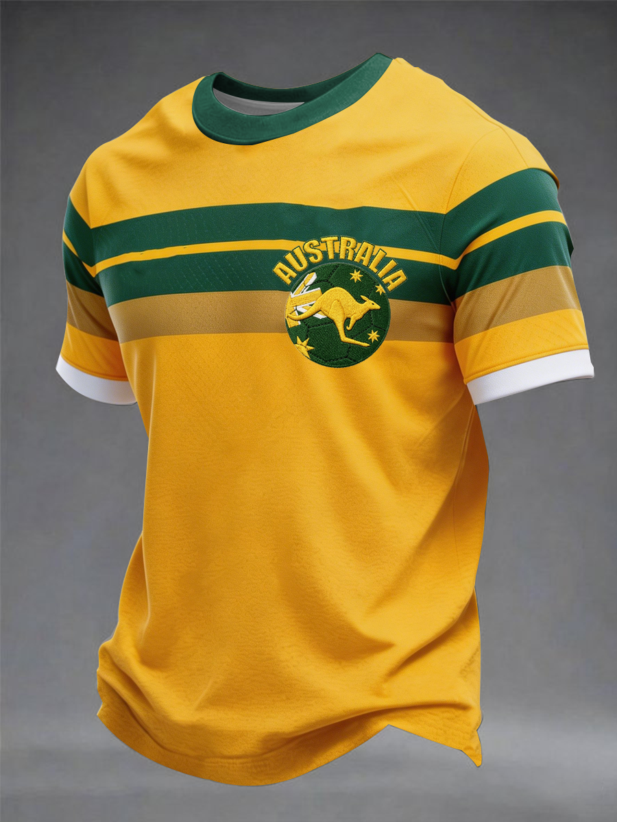Men's Australian Football lover Printed short sleeves t-shirt