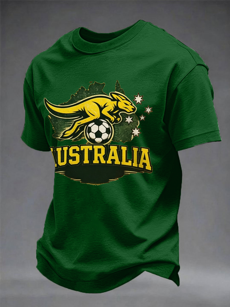 Men's Australian Football lover Printed short sleeves t-shirt