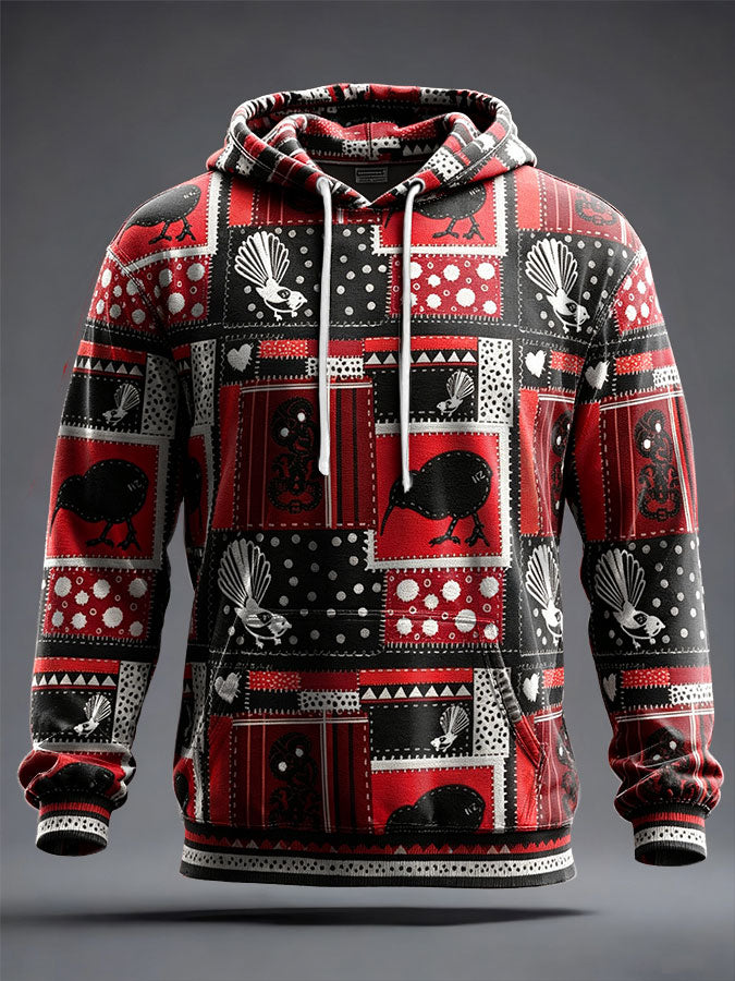 Men's Maori Art Matariki Printed Hoodie
