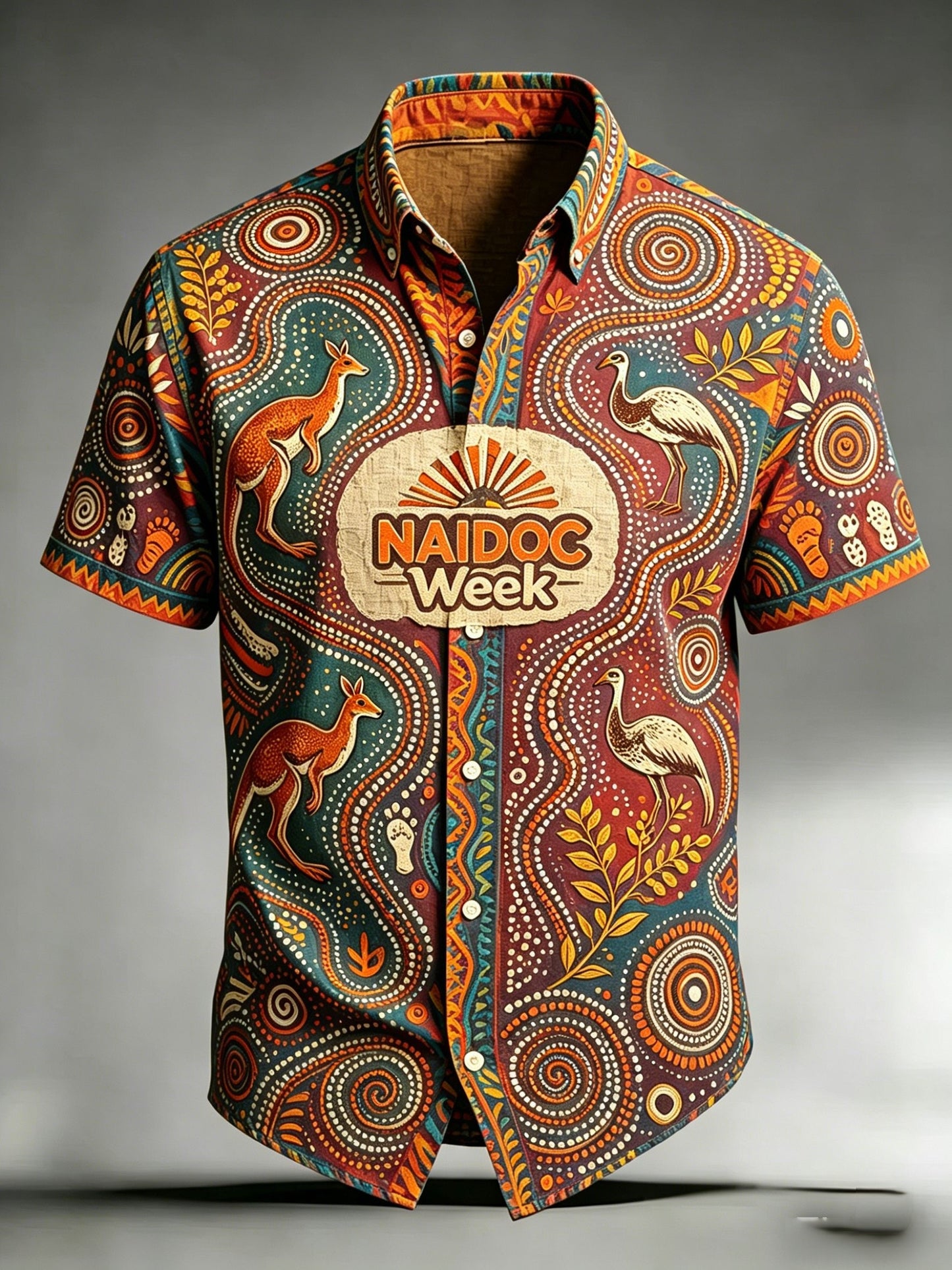 Men's AU Aboriginal Culture Short-Sleeve Shirt
