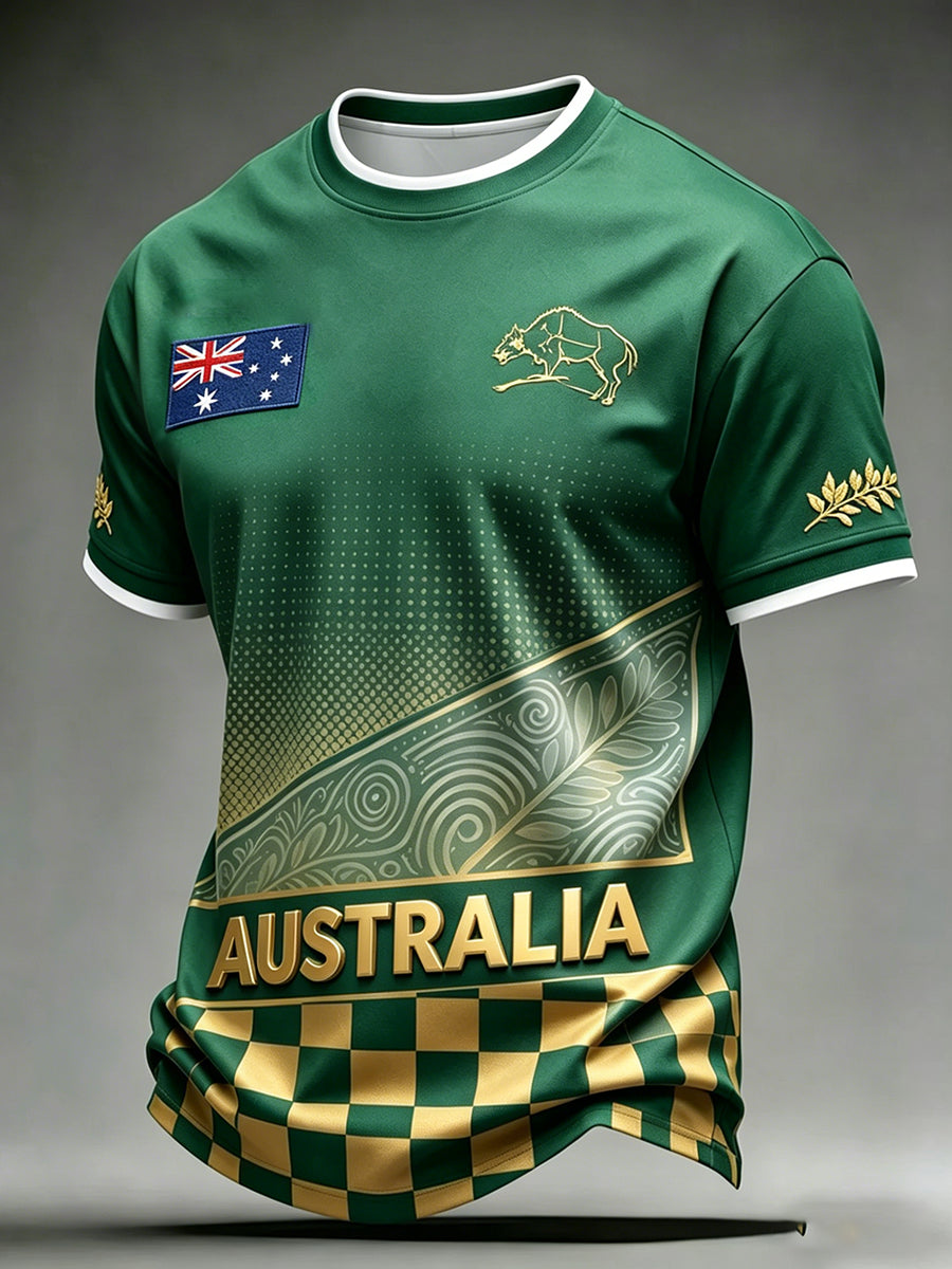 Men's Australian Football Lover Short Sleeve T-shirt