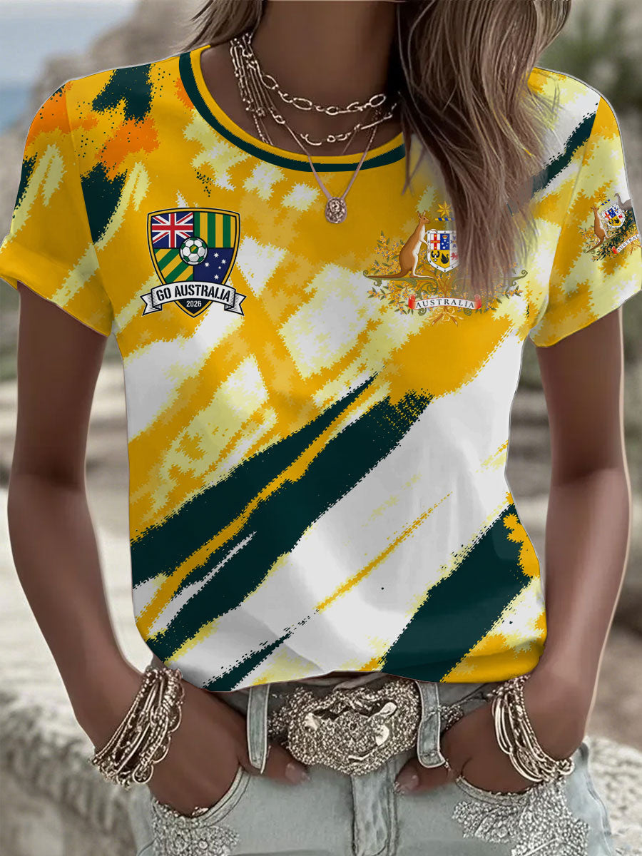 Women's Australian Football lover Print short-sleeved T-shirt