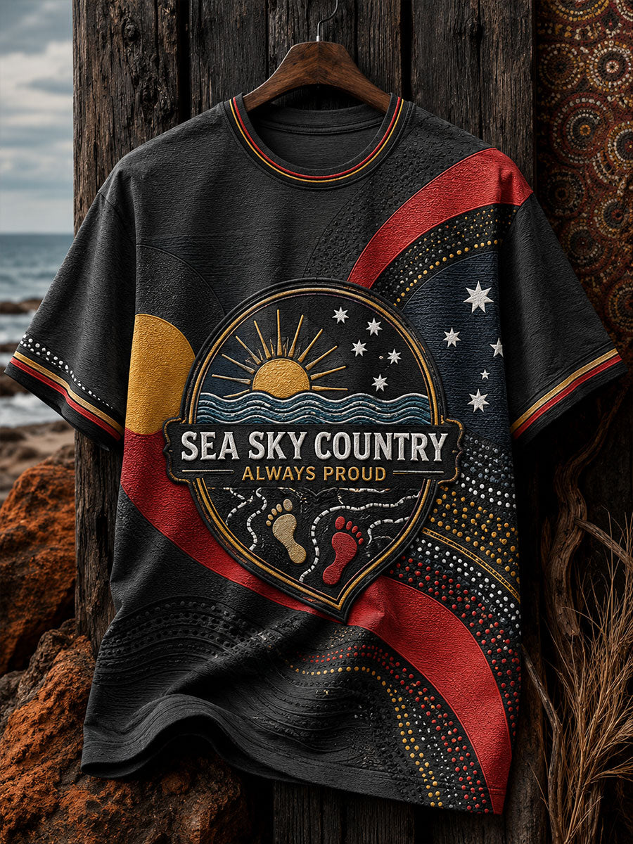 Unisex Australian Aboriginal Culture Art Printed T-Shirt