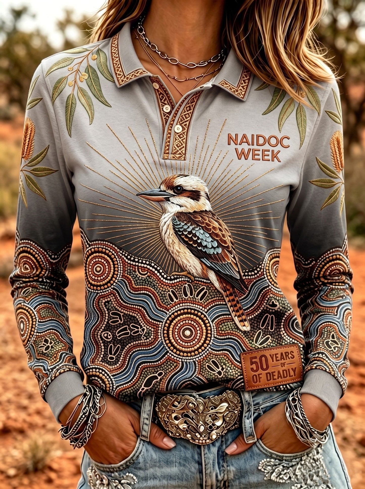 Women's Australia Naidoc Week Long-Sleeve Polo Shirt