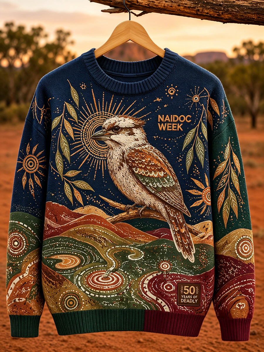 Women's Australia Naidoc Week Round Neck Imitation Sweater