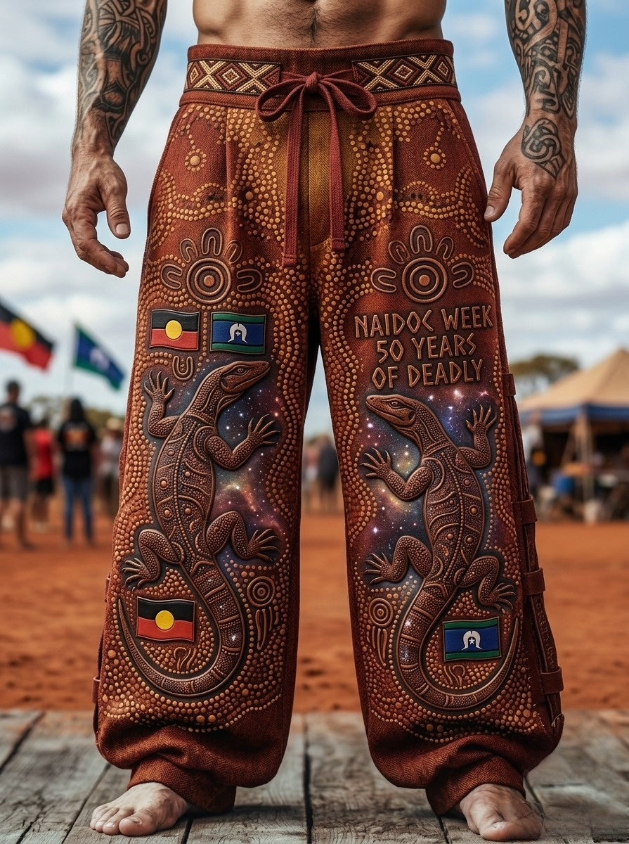 Men's Australia Naidoc Week Wide-Leg Pants