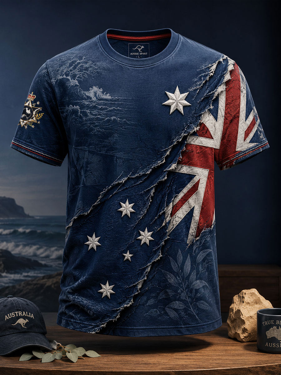 Men's Australia Pride Art Printed T-shirt