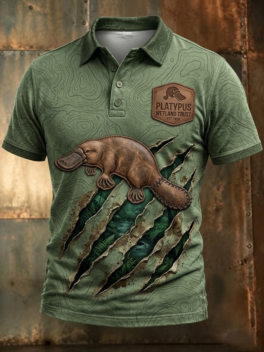 Men's Australia Pride Art Printed Polo T-Shirt