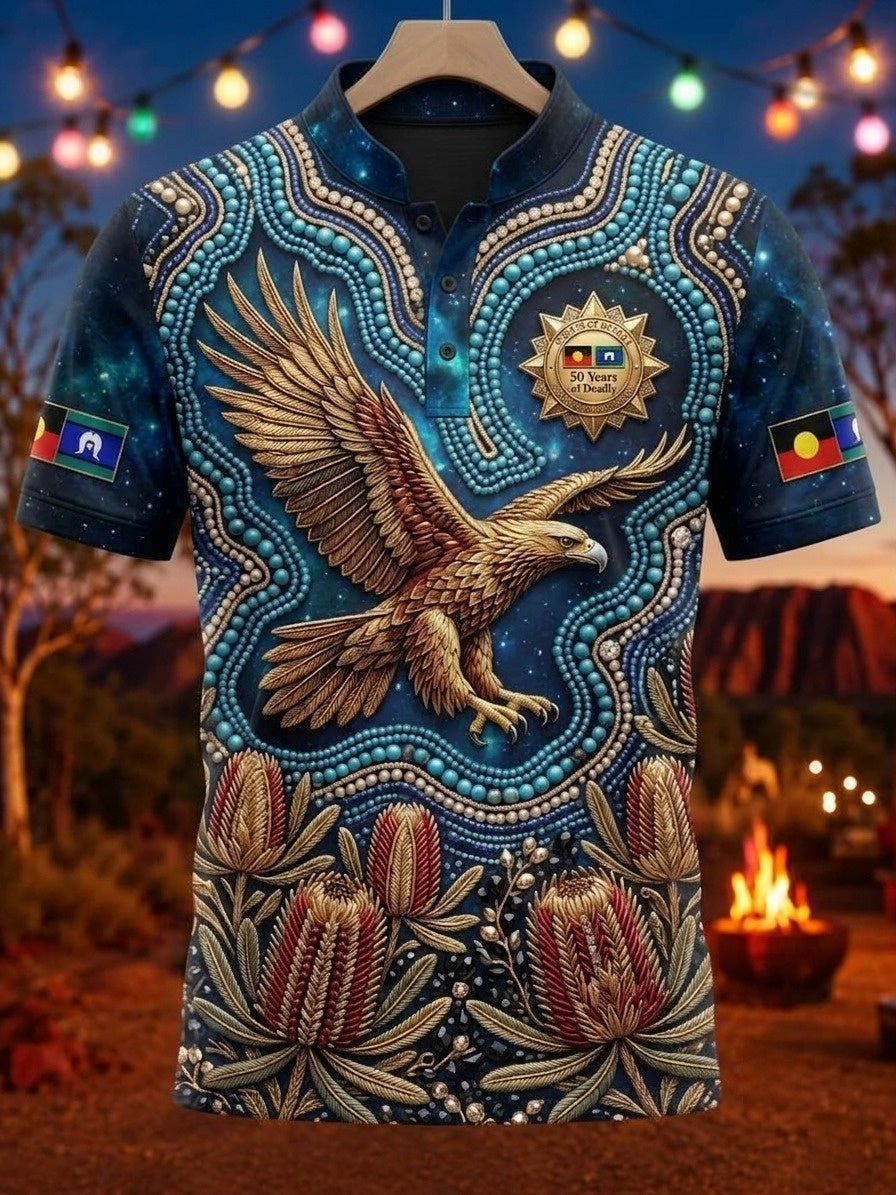 Men's AU Aboriginal Culture Printed T-shirt