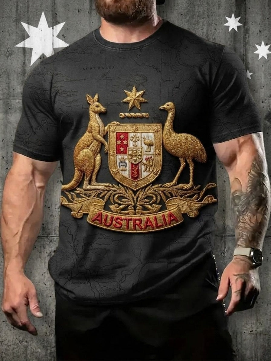 Men's Australia Pride Art Printed T-shirt