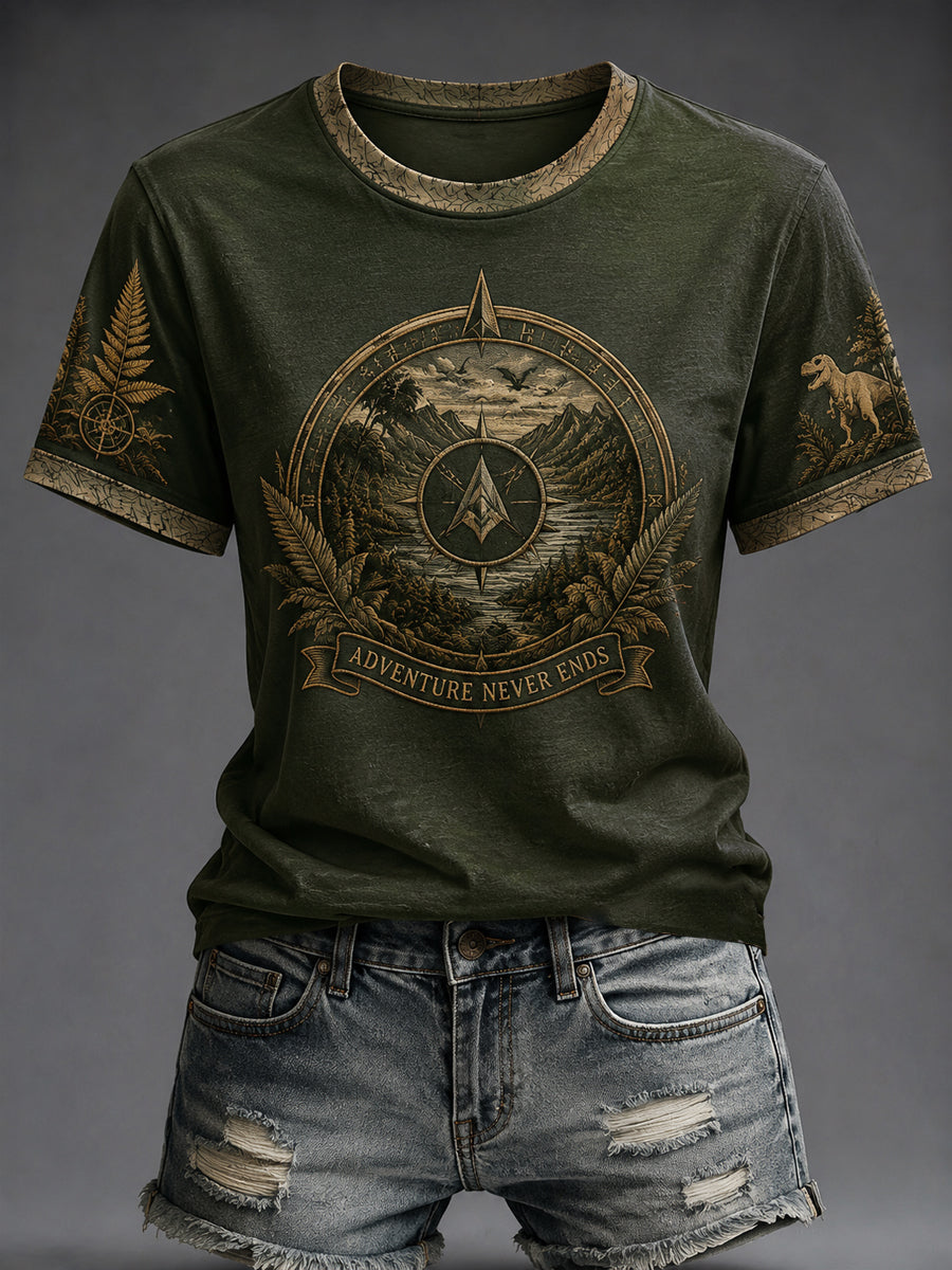 Women's ADVENTURE NEVER ENDS Printed T-shirt