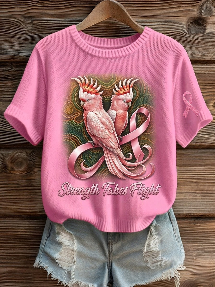 Women's Breast Cancer Awareness Australia Knit Short-Sleeve T-Shirt