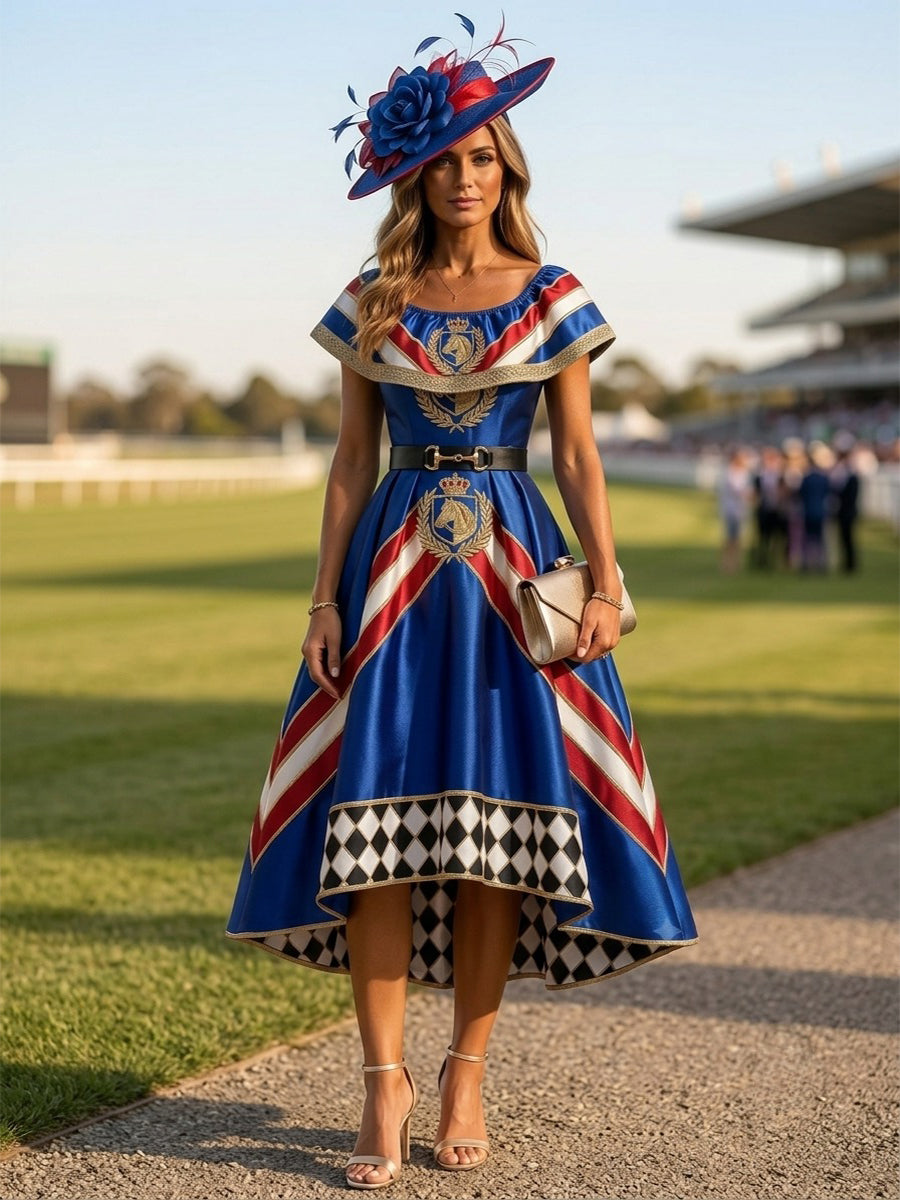 Women's Vintage Melbourne Cup Australian Horse Racing Dress