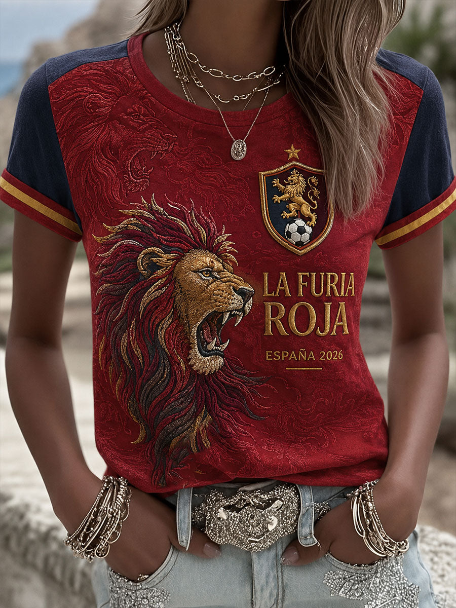 Camiseta de manga corta para mujer ESPAÑA Football
