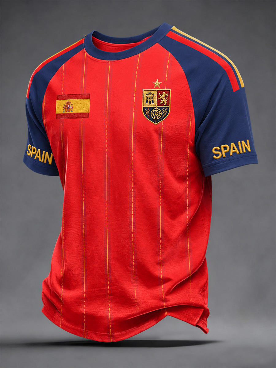 Regalo de los hombres para España Fútbol Fans Imprimir Casual Tee