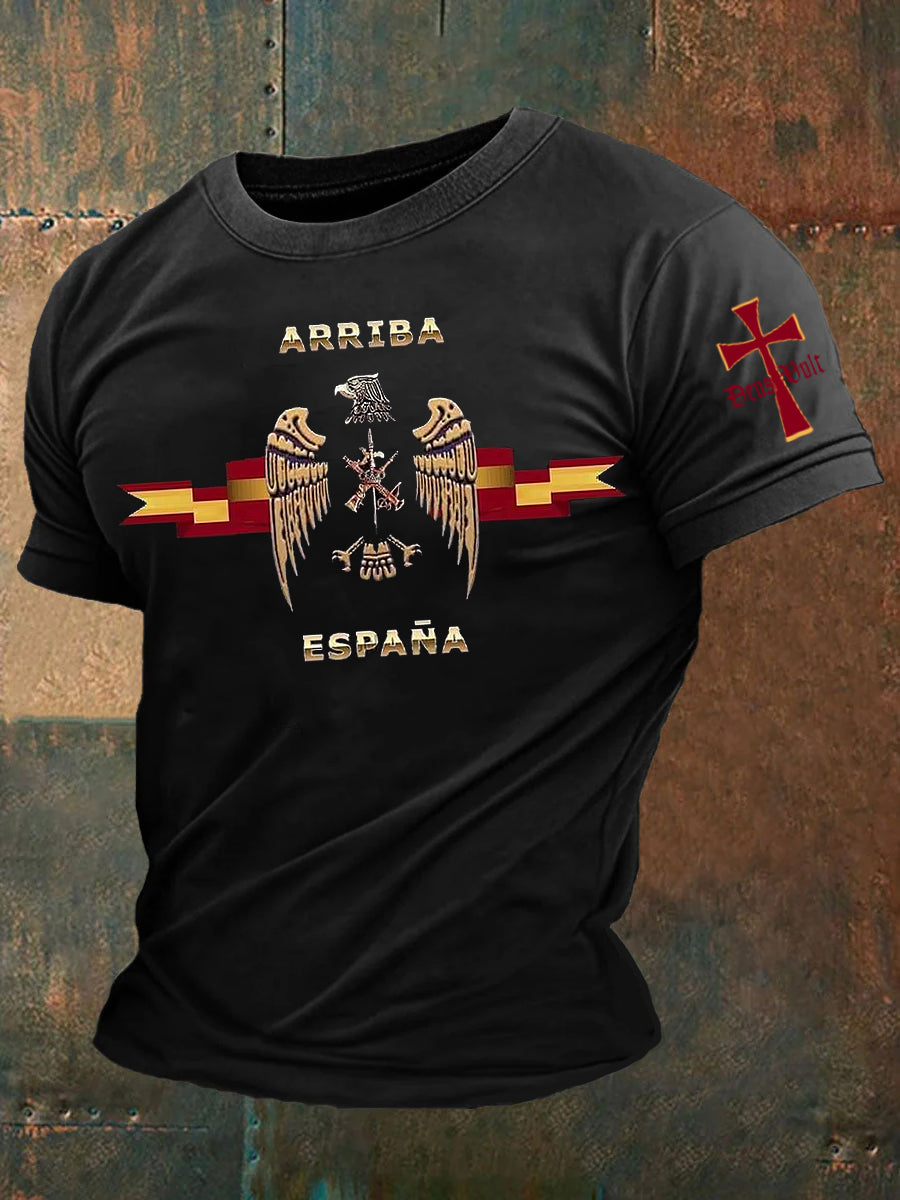 Camiseta informal de fe vintage en español para hombre