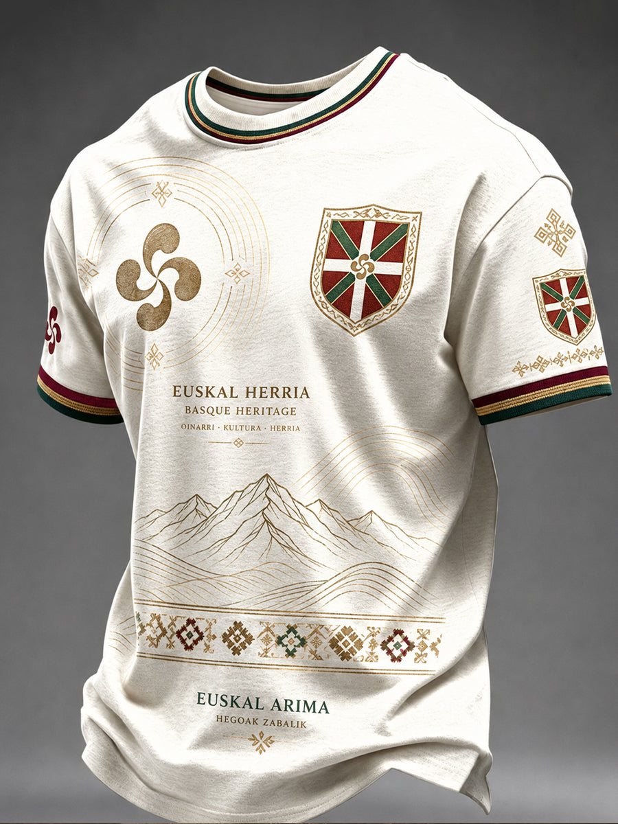 Los hombres españoles de inspiración vasca Art Print Casual T-Shirt