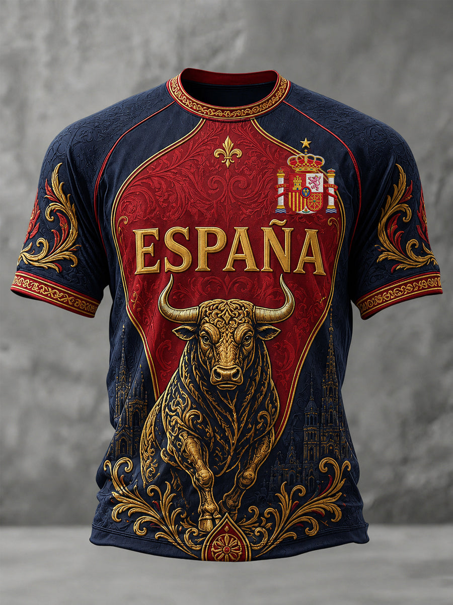 Camiseta casual estampada para hombres, regalo ideal para aficionados al fútbol