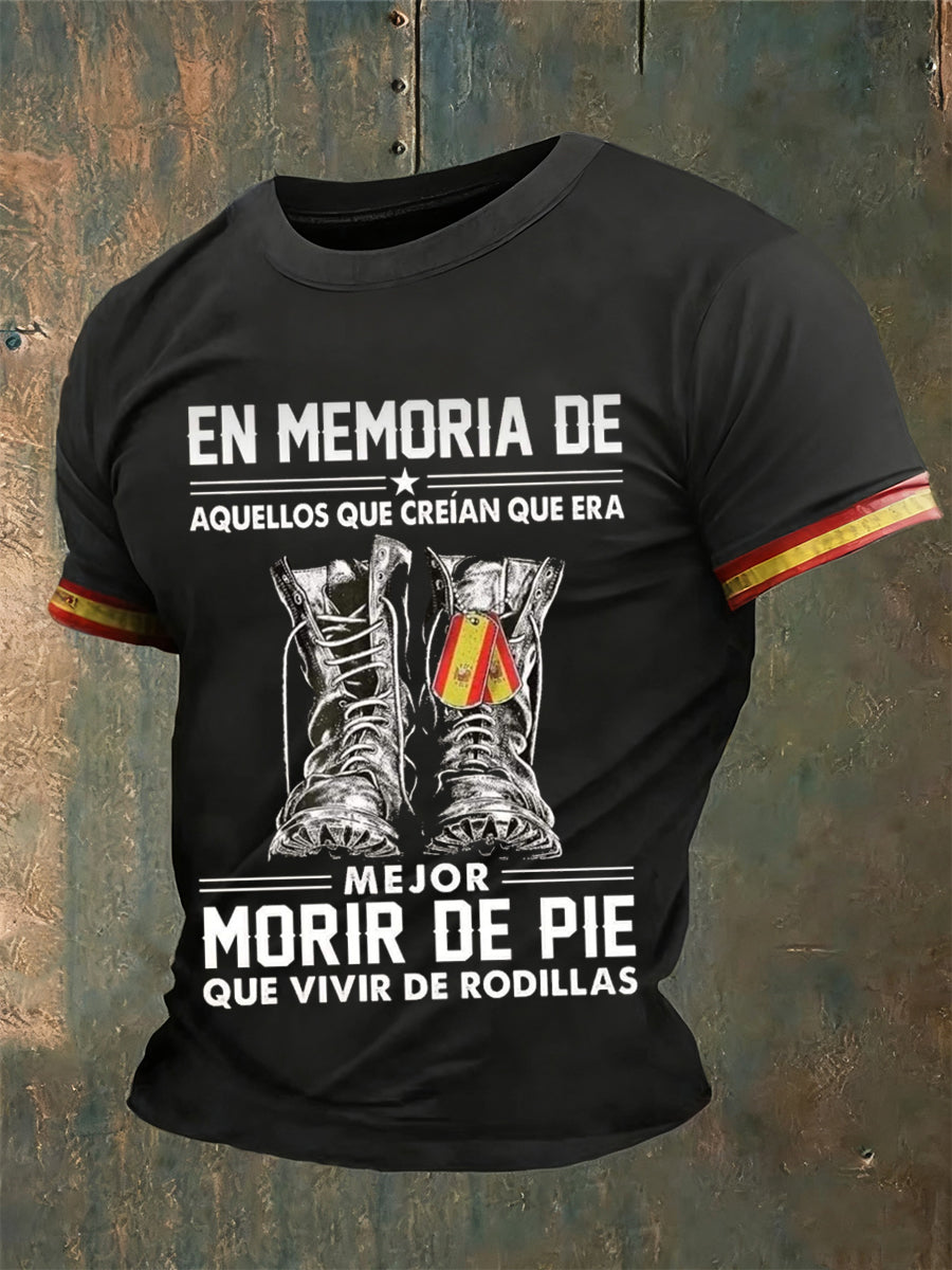 Camiseta informal de fe vintage en español para hombre
