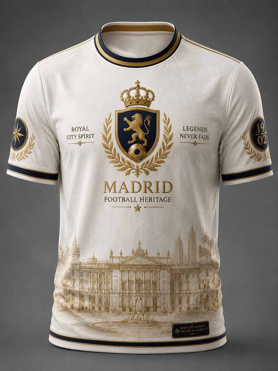 Camiseta con estampado de partido de fútbol para hombre