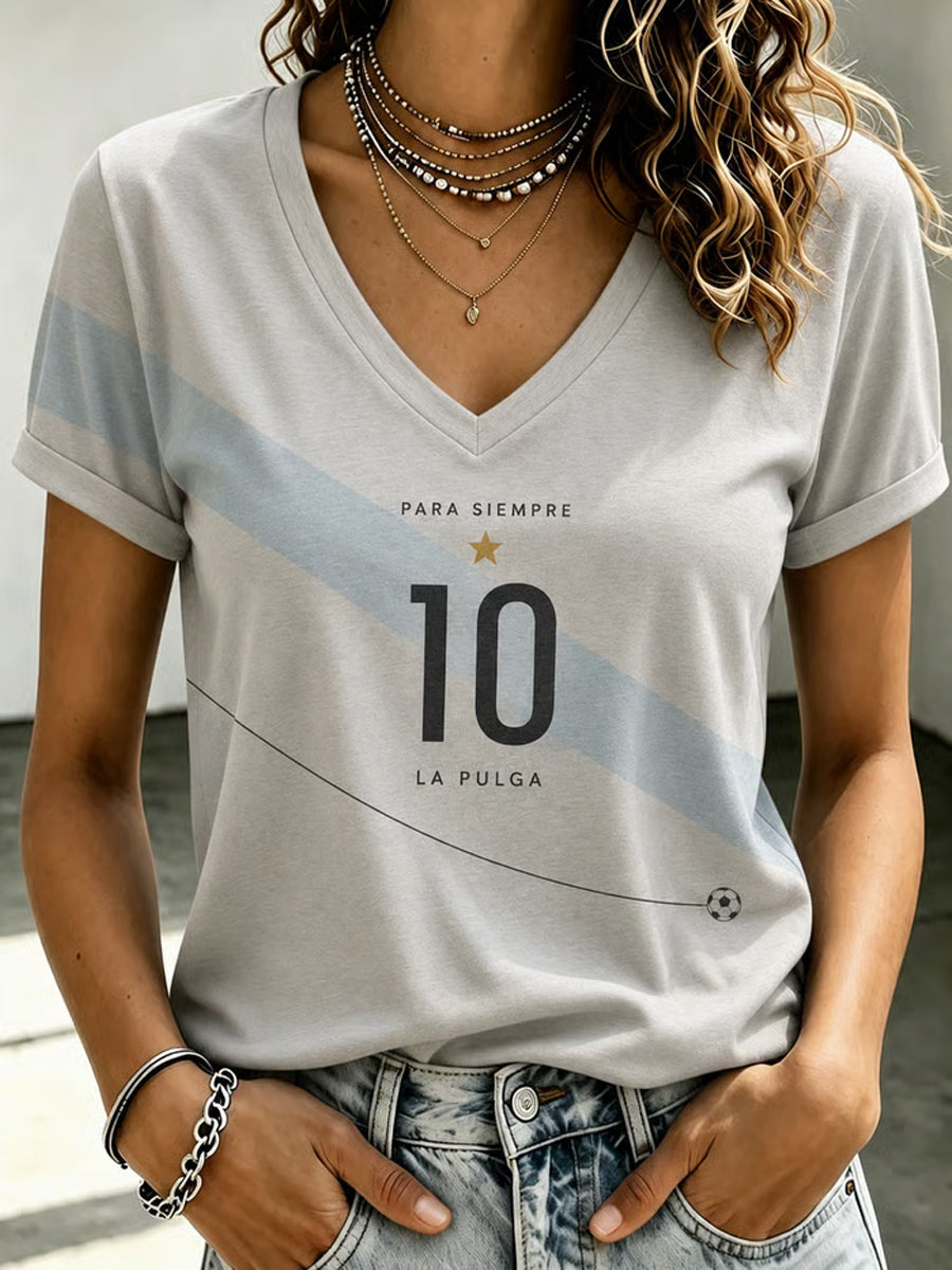 Camiseta casual de manga corta en homenaje a la leyenda del fútbol femenino