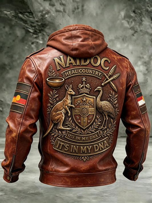 Men's AU Aboriginal Culture Printed Casual Long-Sleeve Hooded Sweatshirt