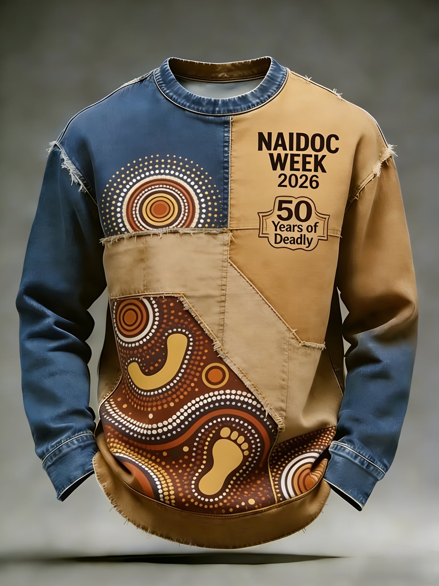 Men's  AU Aboriginal Culture Art NAIDOC Week Printed Casual Tops