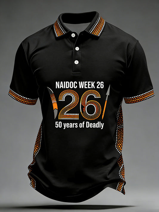 Men's AU Aboriginal Culture Art NAIDOC Week Printed Casual Tops