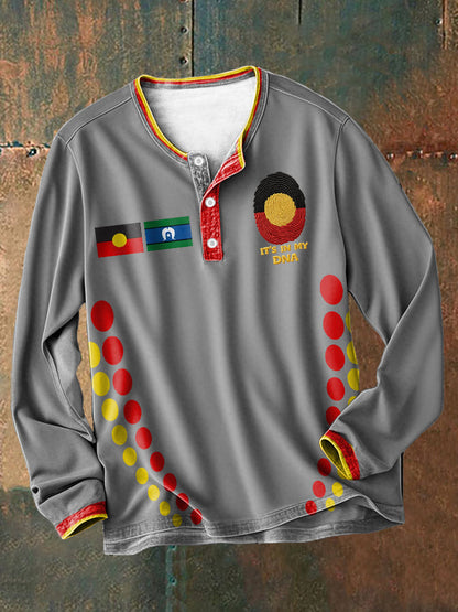Men's AU Aboriginal Culture Printed Casual Tops