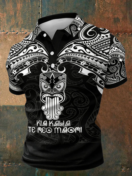 Men's Maori Art NZ Kia Kaha Printed Casual Tops