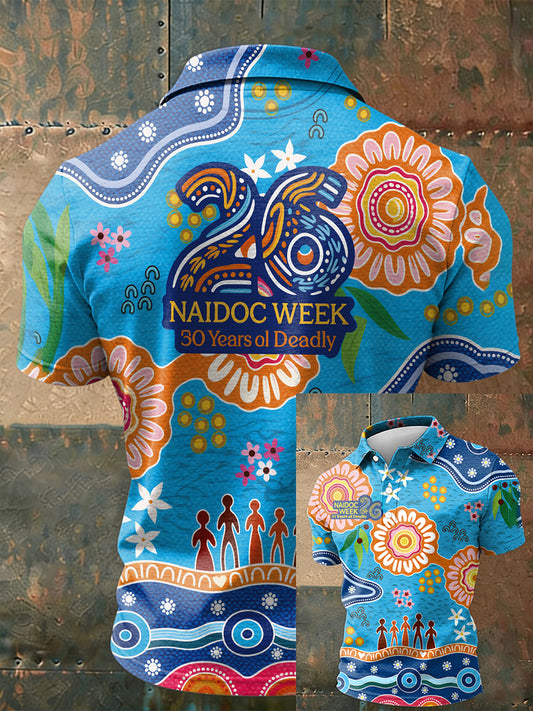 Men's  AU Aboriginal Culture Art NAIDOC Week Printed Casual Tops