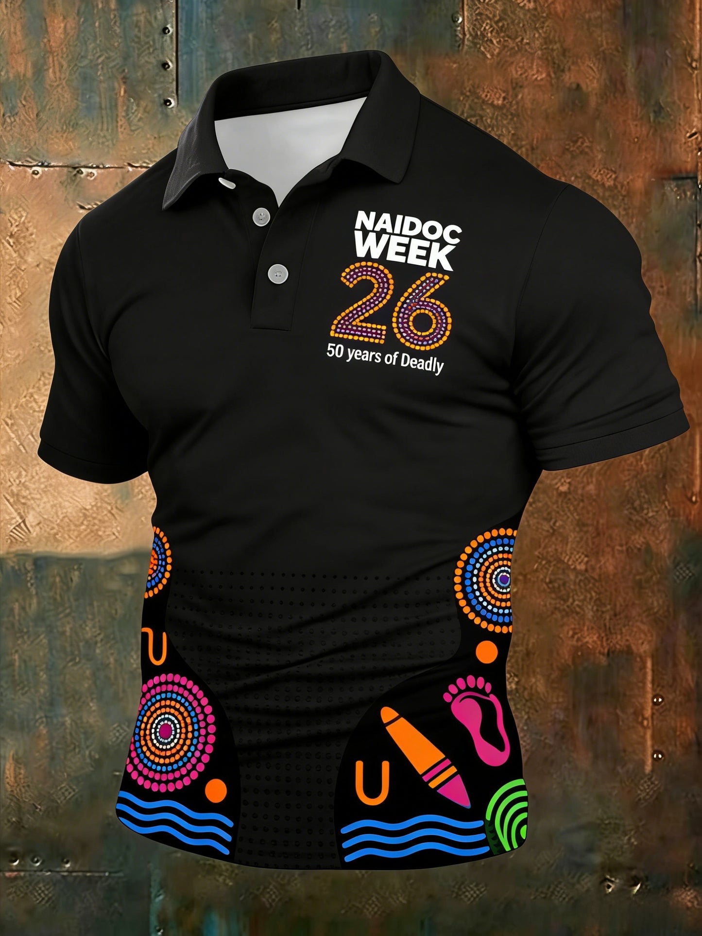 Men's  AU Aboriginal Culture Art NAIDOC Week Printed Casual Tops