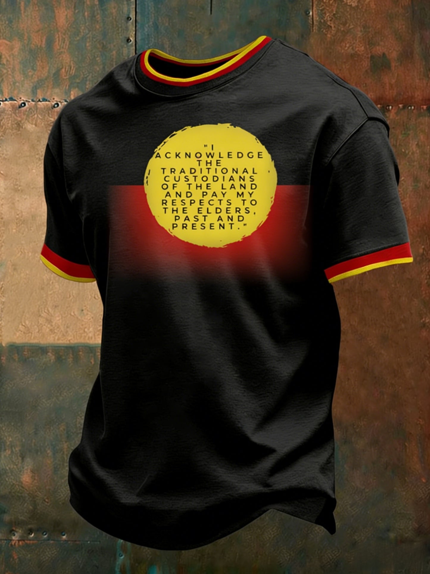 Men's  AU Aboriginal Culture Printed Short-Sleeve T-Shirt