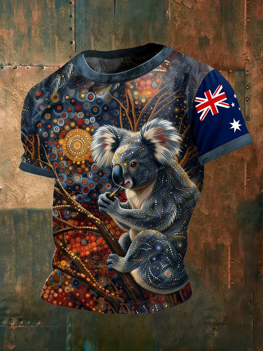 Men's Vintage Australian King's Birthday Casual Comfortable Short Sleeve T-Shirt