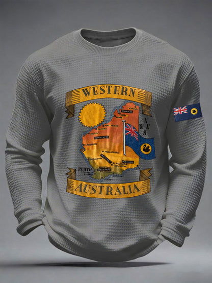 Men's Western Australia Day  Waffle Long Sleeve T-Shirt