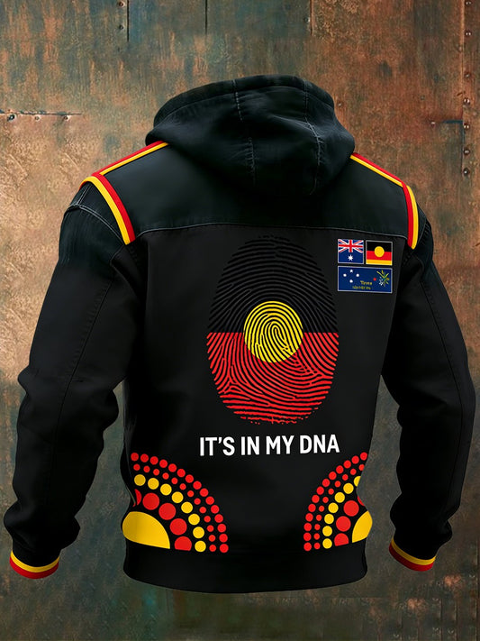 Men's  AU Aboriginal Culture Art NAIDOC Week Casual Sporty Stand Collar Jacket