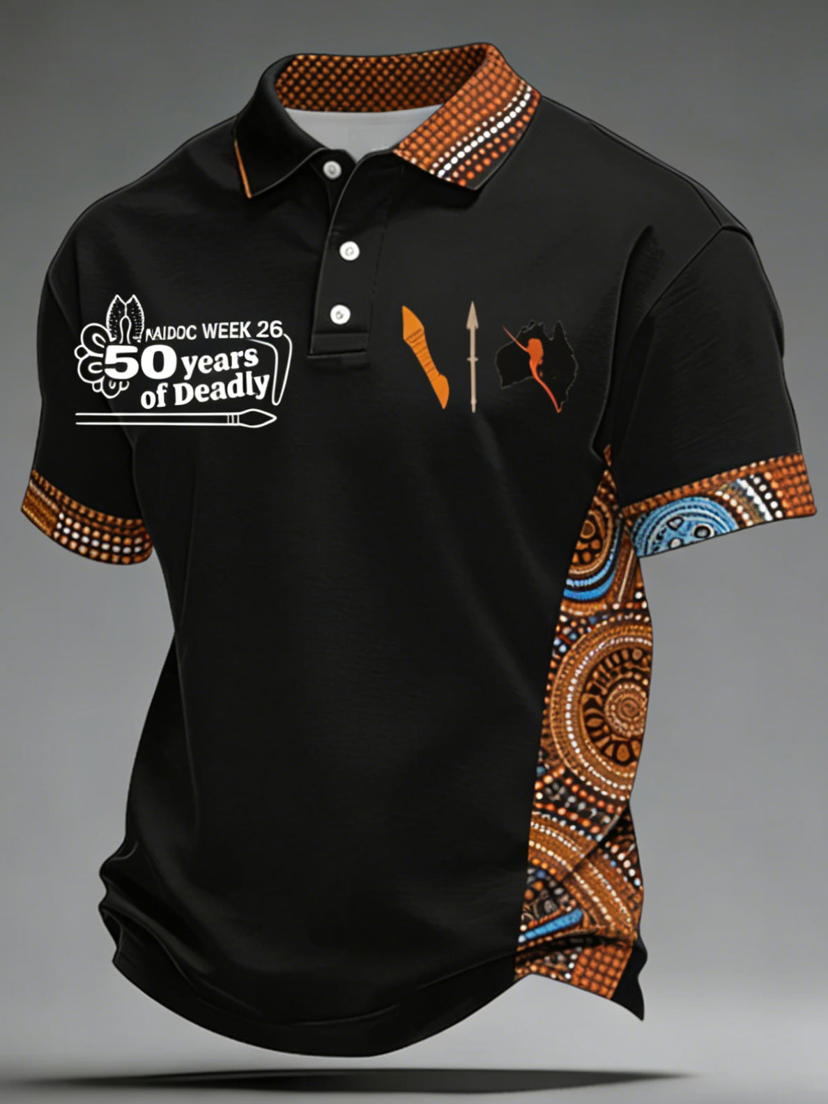 Men's  AU Aboriginal Culture Art NAIDOC Week Printed Casual Tops