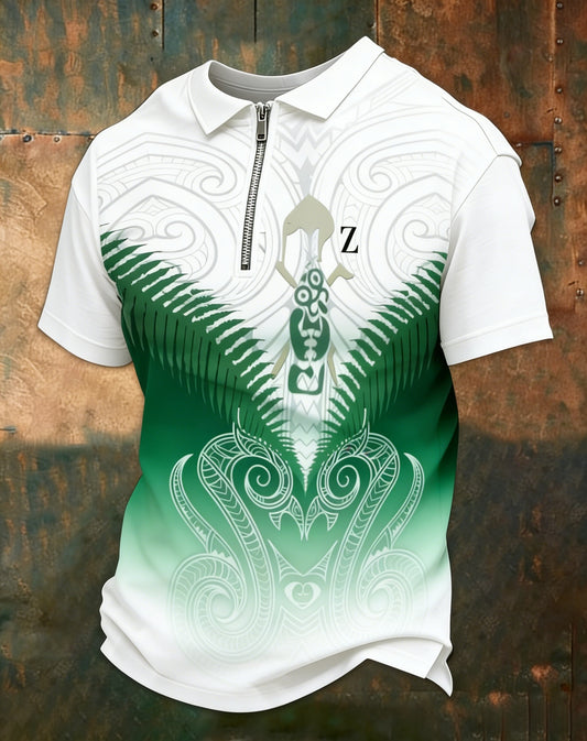 Men's Maori Art NZ Printed Casual Tops
