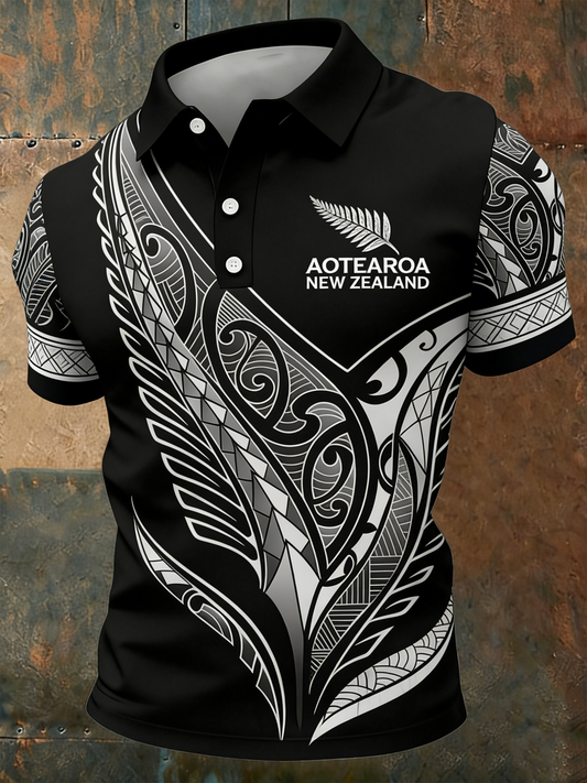 Men's Maori Art NZ Printed polo shirt