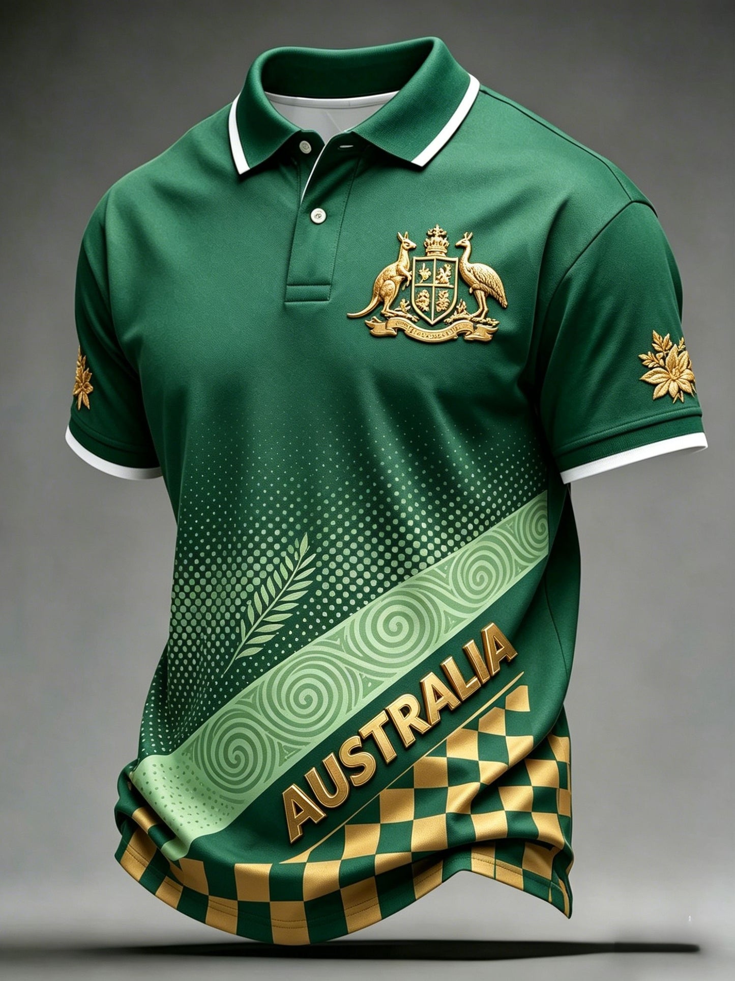 Men's Australian Football Lover Short Sleeve Polo Shirt