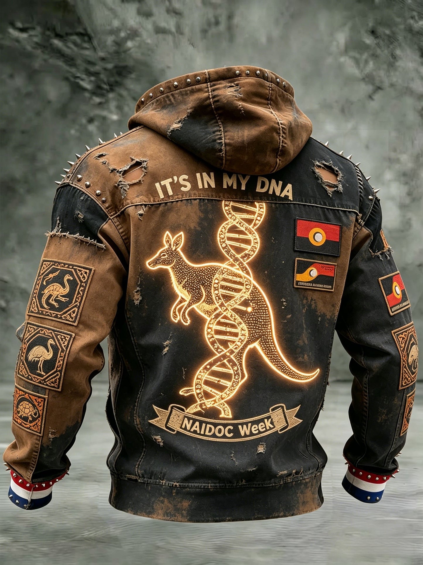 Men's AU Aboriginal Culture IT'S IN MY DNA  Hooded Sweatshirt
