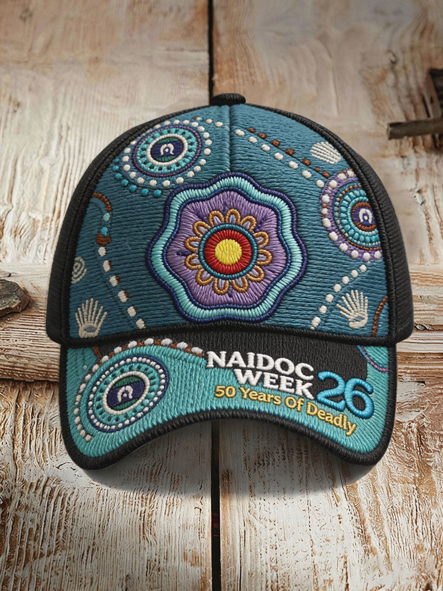 Unisex AU Aboriginal Art NAIDOC Week 50 Years of Deadly Printed Hat